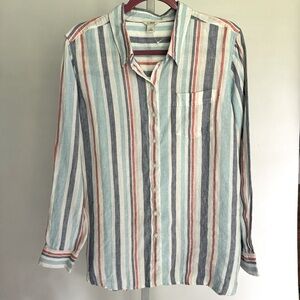 L.L. Bean essential linen shirt. Size 1x